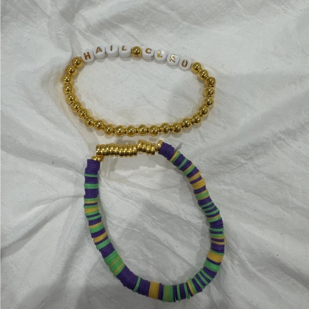 Krewe of Cleopatra Set of 2 Mardi Gras Braclets 2026 Collectable New Orleans